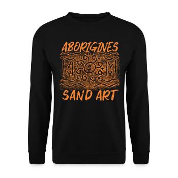 Aborigines Sand Art - Unisex Pullover - Schwarz - Vorne - Alina (178cm) & Michal (187cm)
