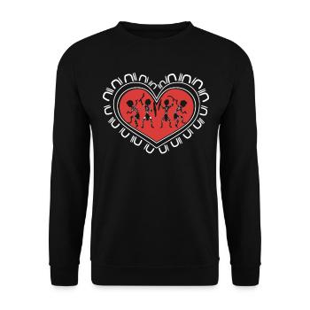 Aborigines - Unisex Pullover - Schwarz - Vorne - Alina (178cm) & Michal (187cm)