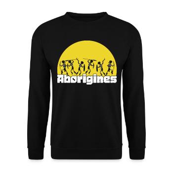 Aborigines - Unisex Pullover - Schwarz - Vorne - Alina (178cm) & Michal (187cm)