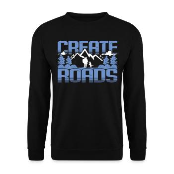 Créer des routes - Sweat-shirt Unisexe - noir - Devant - Alina (178cm) & Michal (187cm)