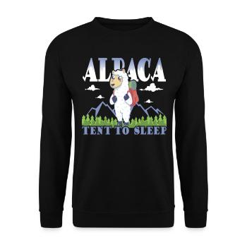 alpaca tent to sleep - Unisex Sweatshirt - black - Front - Alina (178cm) & Michal (187cm)