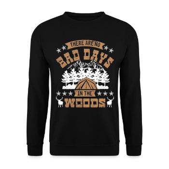 There are no bad days in the woods - Unisex Pullover - Schwarz - Vorne - Alina (178cm) & Michal (187cm)