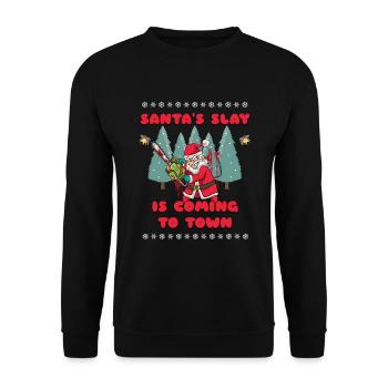 Le meurtre du Père Noël arrive en ville - - Sweat-shirt Unisexe - noir - Devant - Alina (178cm) & Michal (187cm)