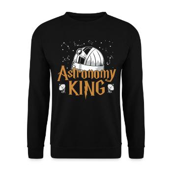 Astronomy King - Unisex Sweatshirt - black - Front - Alina (178cm) & Michal (187cm)