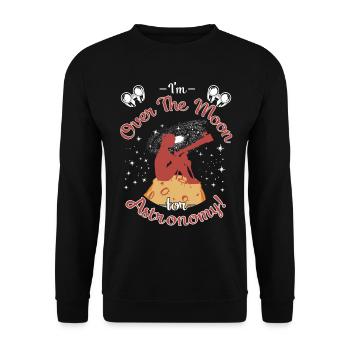 Je suis aux anges pour l’astronomie ! - Sweat-shirt Unisexe - noir - Devant - Alina (178cm) & Michal (187cm)