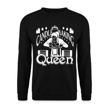 Reine de fabrication de bougies - Sweat-shirt Unisexe - noir - Devant - Alina (178cm) & Michal (187cm)