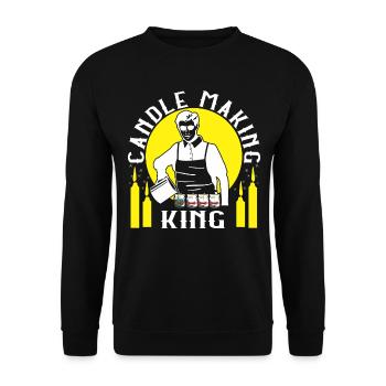 Roi de fabrication de bougies - Sweat-shirt Unisexe - noir - Devant - Alina (178cm) & Michal (187cm)