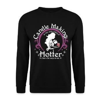 Fabrication de bougies : cire chaude - Sweat-shirt Unisexe - noir - Devant - Alina (178cm) & Michal (187cm)