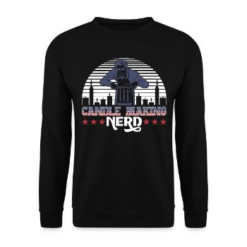 Fabrication de bougies Nerd - Sweat-shirt Unisexe - noir - Devant - Alina (178cm) & Michal (187cm)
