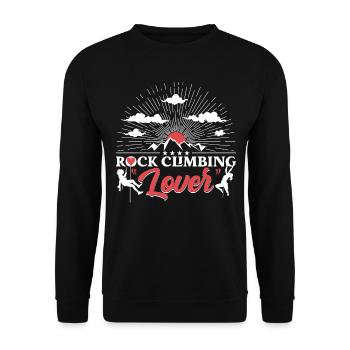Rock Climbing Lover - Unisex Sweatshirt - black - Front - Alina (178cm) & Michal (187cm)