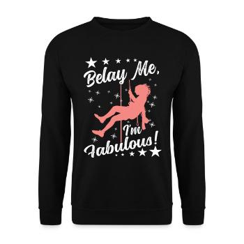 Sichern Sie mich, ich bin fabelhaft! - Unisex Pullover - Schwarz - Vorne - Alina (178cm) & Michal (187cm)