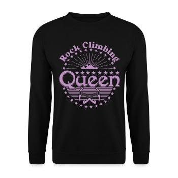 Rock Climbing Queen - Unisex Sweatshirt - black - Front - Alina (178cm) & Michal (187cm)