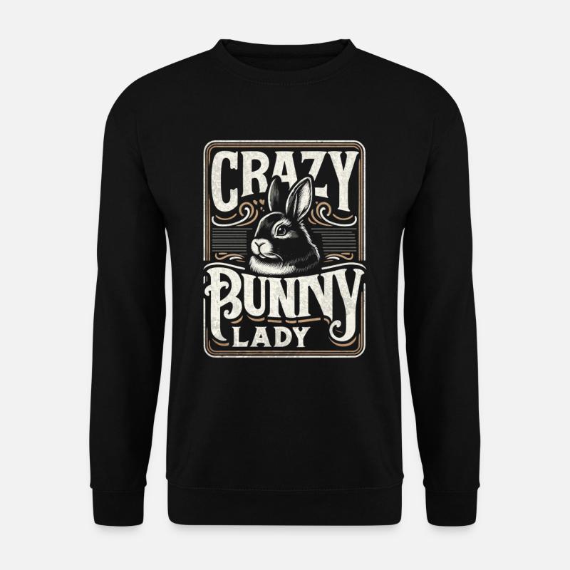 Crazy Bunny Lady - Unisex Pullover - Schwarz