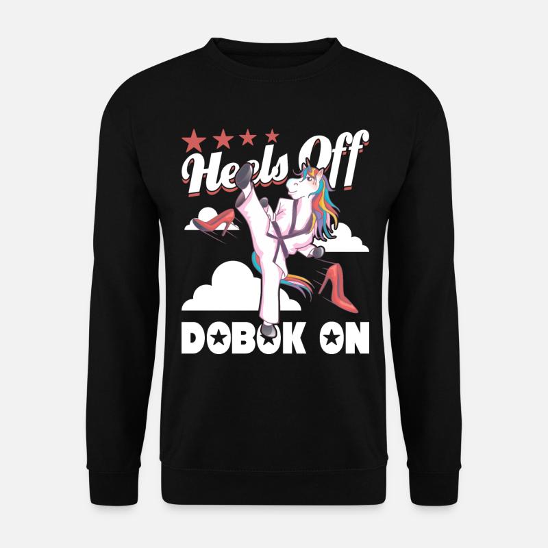 heels off dobok on - Unisex Sweatshirt - black