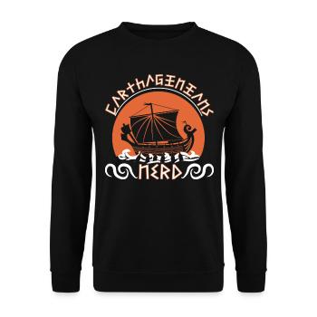 Karthager Nerd - Unisex Pullover - Schwarz - Vorne - Alina (178cm) & Michal (187cm)