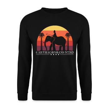 Carthaginians nerd - Unisex Sweatshirt - black - Front - Alina (178cm) & Michal (187cm)