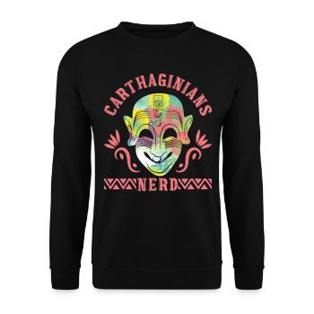 Karthager Nerd - Unisex Pullover - Schwarz - Vorne - Alina (178cm) & Michal (187cm)