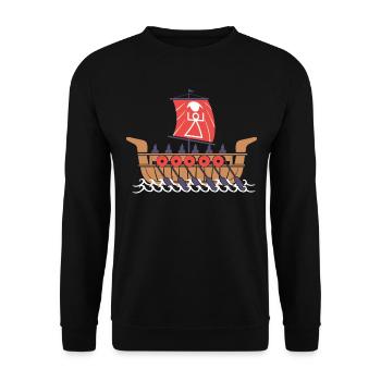 Schlachtschiff Karthago - Unisex Pullover - Schwarz - Vorne - Alina (178cm) & Michal (187cm)