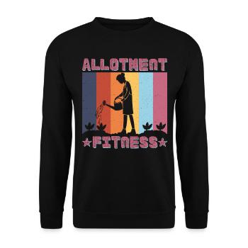 Kleingarten-Fitness - Unisex Pullover - Schwarz - Vorne - Alina (178cm) & Michal (187cm)