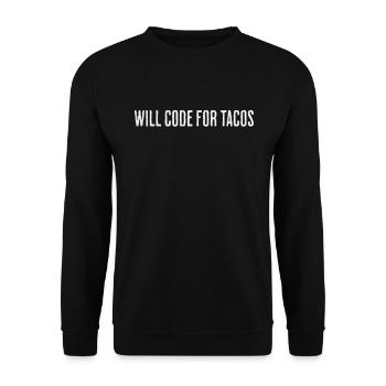 Will Code For Tacos – Software Engineer Design - Unisex Pullover - Schwarz - Vorne - Alina (178cm) & Michal (187cm)