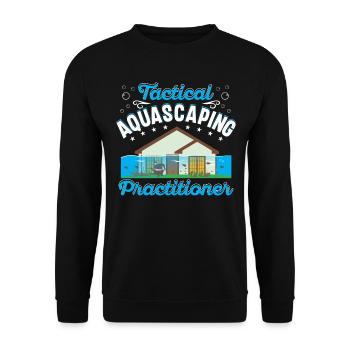 Tactical Aquascaping Practitioner - Unisex Sweatshirt - black - Front - Alina (178cm) & Michal (187cm)