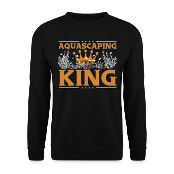 Aquascaping-König - Unisex Pullover - Schwarz - Vorne - Alina (178cm) & Michal (187cm)