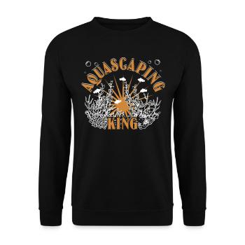 Aquascaping-König - Unisex Pullover - Schwarz - Vorne - Alina (178cm) & Michal (187cm)