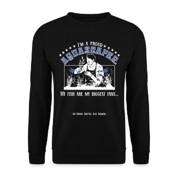 I'm a proud aquascaper - Unisex Sweatshirt - black - Front - Alina (178cm) & Michal (187cm)