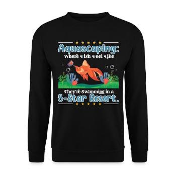 Aquascaping: in einem 5-Sterne-Resort. - Unisex Pullover - Schwarz - Vorne - Alina (178cm) & Michal (187cm)