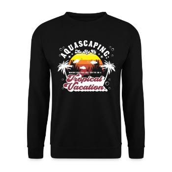 Fische fühlen sich wie in einem tropischen Urlaub. - Unisex Pullover - Schwarz - Vorne - Alina (178cm) & Michal (187cm)