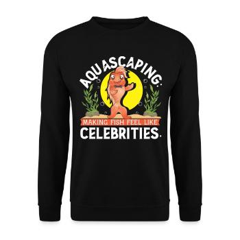 Aquascaping: Damit sich Fische wie Prominente fühlen. - Unisex Pullover - Schwarz - Vorne - Alina (178cm) & Michal (187cm)
