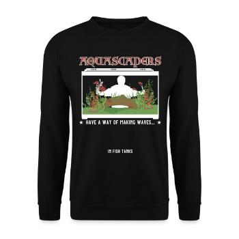 haben eine Art, Wellen zu schlagen... in Aquarien - Unisex Pullover - Schwarz - Vorne - Alina (178cm) & Michal (187cm)