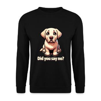 Mignon Labrador Retriever - Sweat-shirt Unisexe - noir - Devant - Alina (178cm) & Michal (187cm)