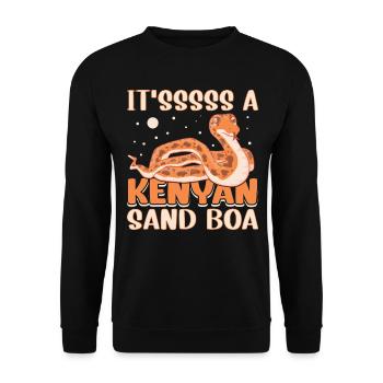 Es ist eine kenianische Sandboa - Unisex Pullover - Schwarz - Vorne - Alina (178cm) & Michal (187cm)