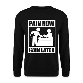 Pain now, more later – Endurance Therapist - Unisex Sweatshirt - black - Front - Alina (178cm) & Michal (187cm)