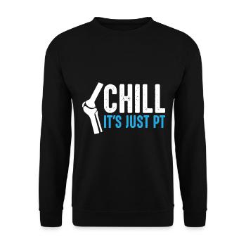 Relax, It's Pt Time – Casual - Unisex Sweatshirt - black - Front - Alina (178cm) & Michal (187cm)