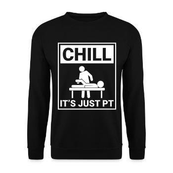 Just Pt, ne vous inquiétez pas - Therapy Fun - Sweat-shirt Unisexe - noir - Devant - Alina (178cm) & Michal (187cm)