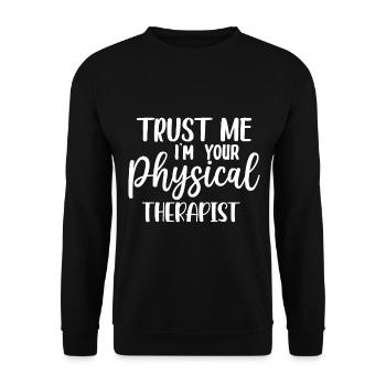 Your Trusted Therapist – Professional - Unisex Sweatshirt - black - Front - Alina (178cm) & Michal (187cm)