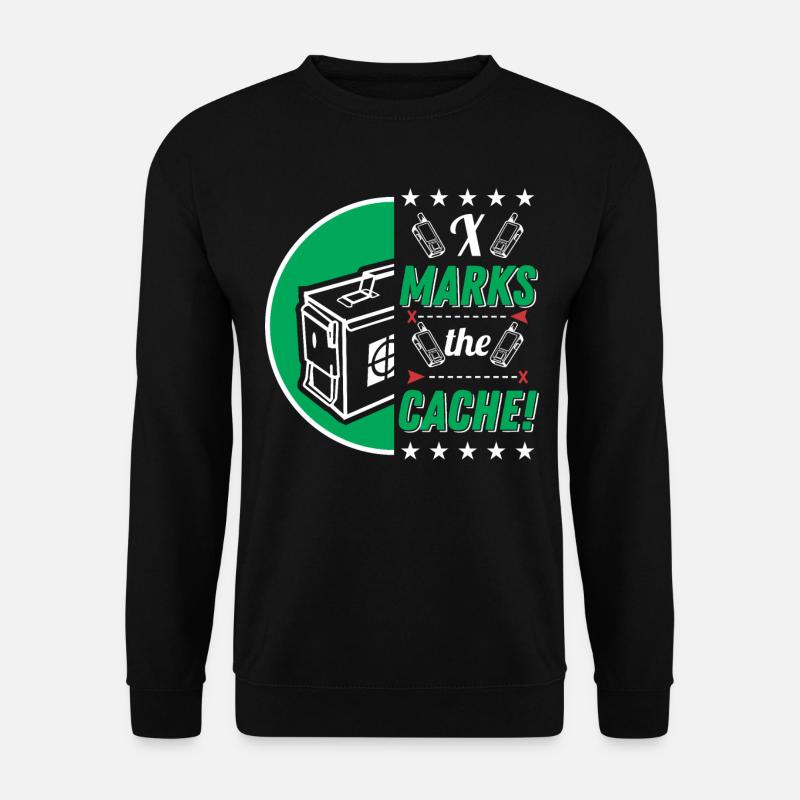 X marks the cache! - Unisex Sweatshirt - black