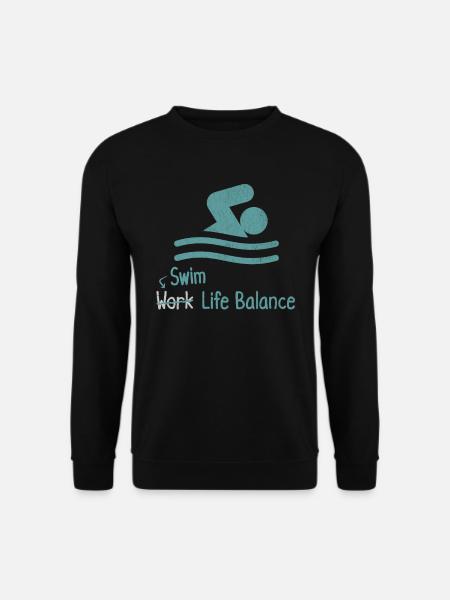Swim Work Life Balance - Schwimmer Sport - Unisex Pullover - Schwarz