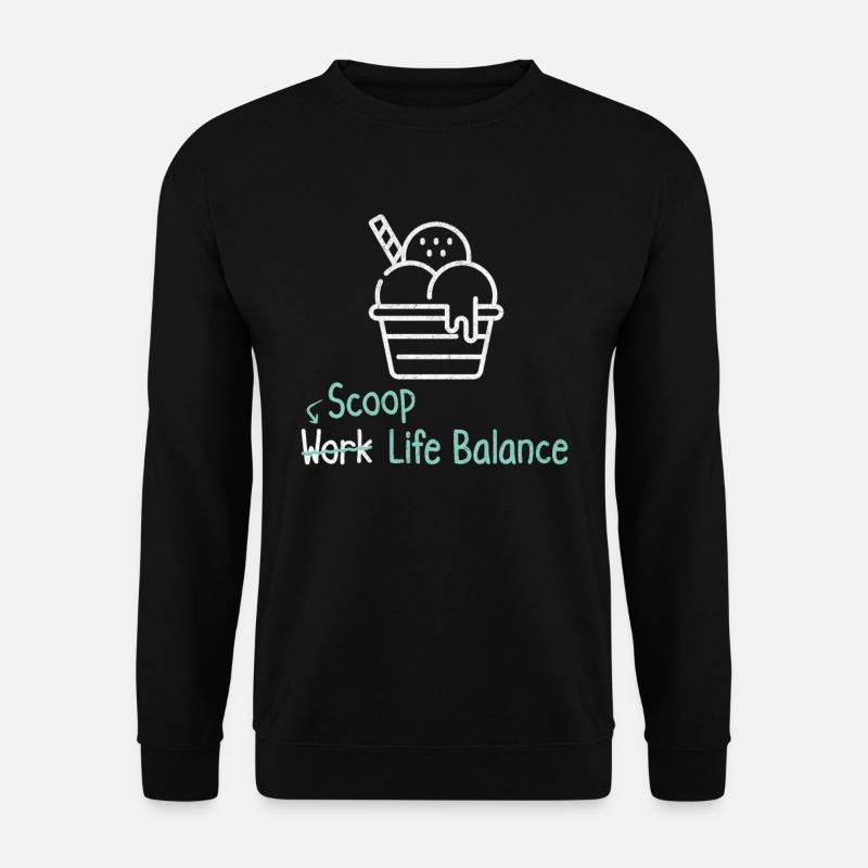 Scoop Work Life Balance – Eiscreme-urlaub - Unisex Pullover - Schwarz