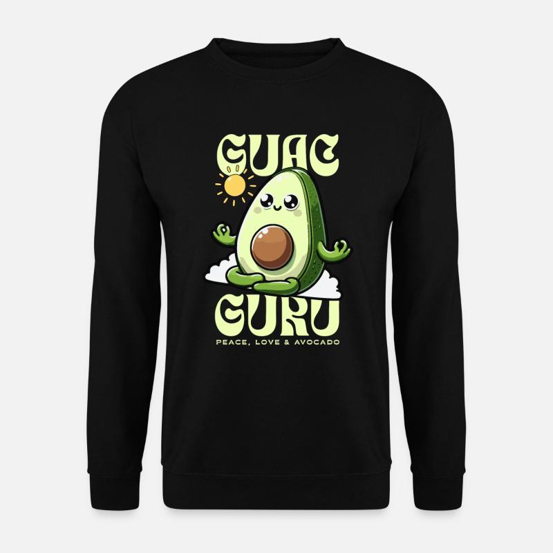 Peace, Love & Avocado – Eco-Friendly - Unisex Sweatshirt - black