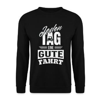 Une bonne balade tous les jours - Pour les conducteurs de tracteurs - Sweat-shirt Unisexe - noir - Devant - Alina (178cm) & Michal (187cm)