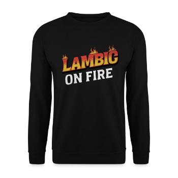 Lambic On Fire - Verses passionnés et bières artisanales - Sweat-shirt Unisexe - noir - Devant - Alina (178cm) & Michal (187cm)