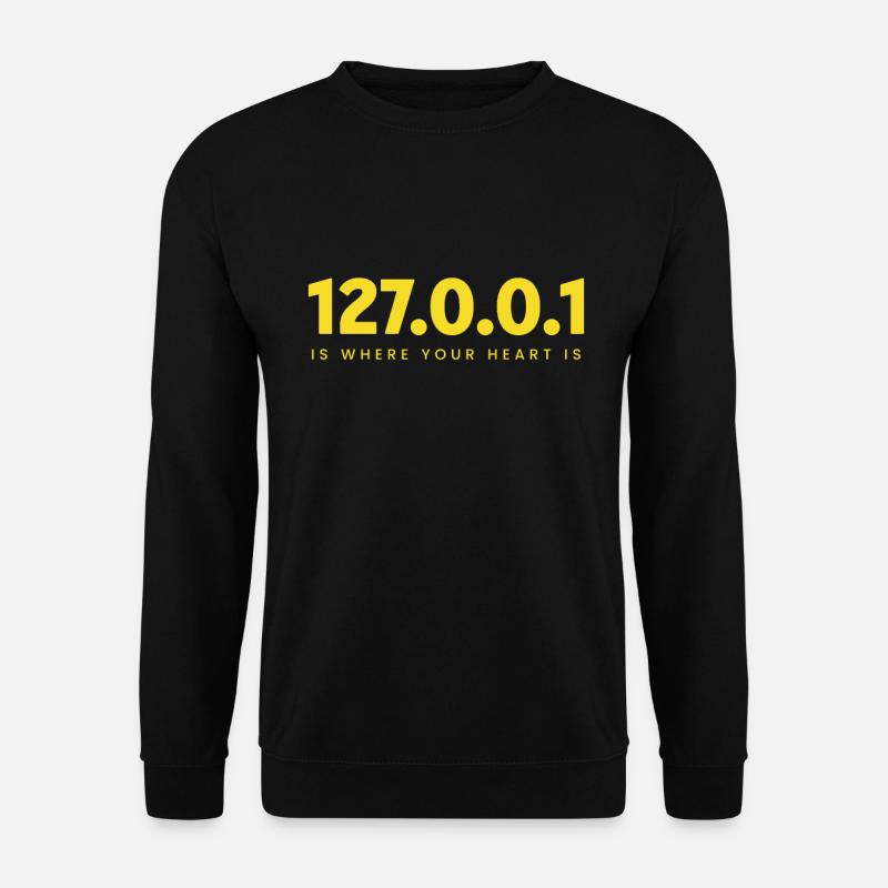 127.0.0.1 – A Programmer's Heart - Unisex Sweatshirt - black