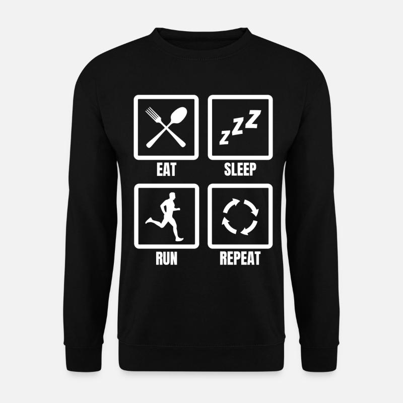 Läufer Routine - Unisex Pullover - Schwarz