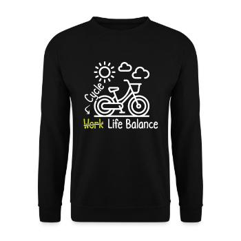 Achieve your work-life balance - Unisex Sweatshirt - black - Front - Alina (178cm) & Michal (187cm)