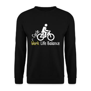 Embrace Cycling Work-life-balance - Unisex Sweatshirt - black - Front - Alina (178cm) & Michal (187cm)