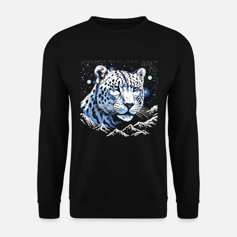Gardien léopard des neiges céleste - Sweat-shirt Unisexe - noir