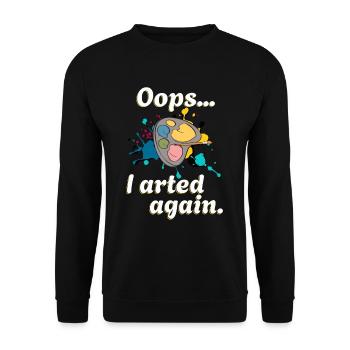 Cadeaux de nouveauté d’artiste drôle et humour de peinture - Sweat-shirt Unisexe - noir - Devant - Alina (178cm) & Michal (187cm)